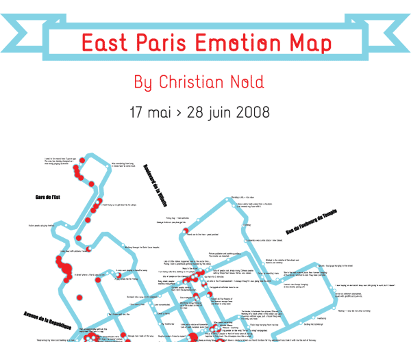 Paris East Emotion Map - Christian Nold